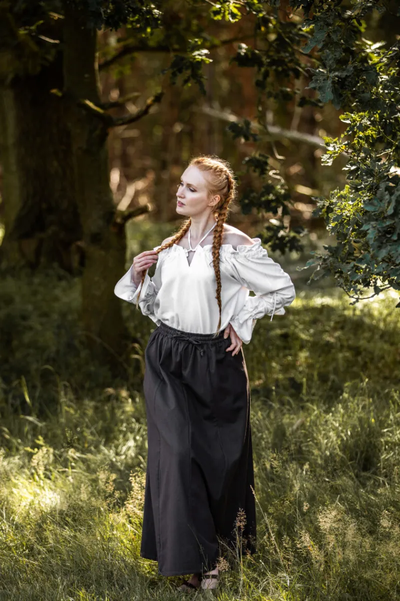 Shop Leonardo Carbone Mittelalterbluse "Morgan" Weiß