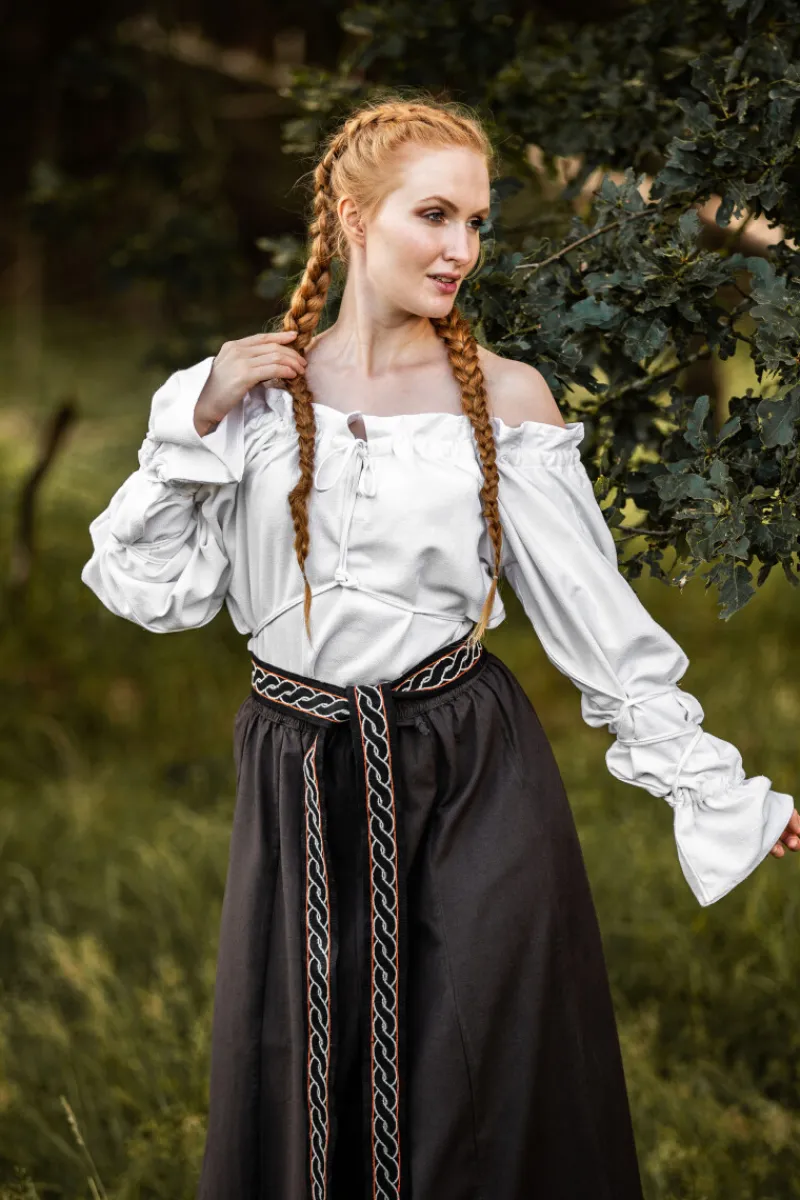 Shop Leonardo Carbone Mittelalterbluse "Morgan" Weiß