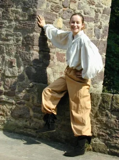 Online Leonardo Carbone Mittelalter-Bundhose "Gerold" Honigbraun