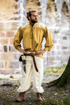 Fashion Leonardo Carbone Mittelalter-Bundhose "Gerold" Natur