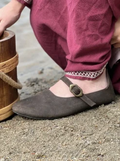 Fashion Leonardo Carbone Mittelalter-Damenschuhe "Rieke" Braun