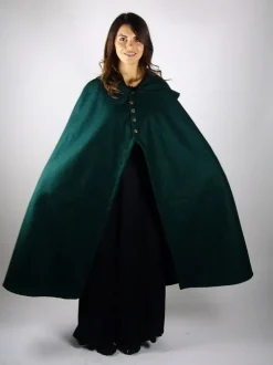 Sale Leonardo Carbone Mittelalter-Damenumhang "Heidi" Grün