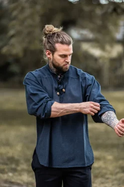 Shop Leonardo Carbone Mittelalterhemd "Ansbert" Blau