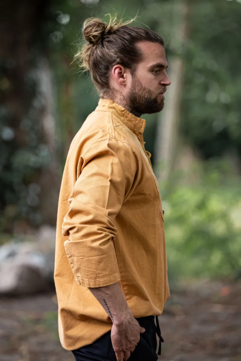 Hot Leonardo Carbone Mittelalterhemd "Ansbert" Honig Braun