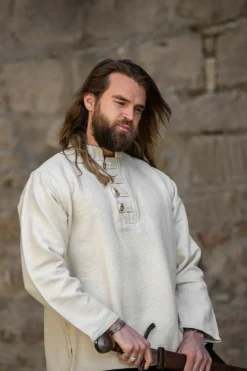 Best Sale Leonardo Carbone Mittelalter-Hemd aus dicker Baumwolle 