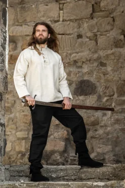 Best Sale Leonardo Carbone Mittelalter-Hemd aus dicker Baumwolle 