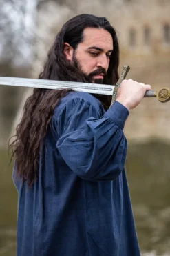 Best Leonardo Carbone Mittelalterhemd aus grober Baumwolle