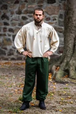 Best Leonardo Carbone Mittelalterhemd aus grober Baumwolle 