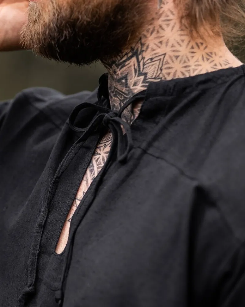 Store Leonardo Carbone Mittelalterhemd "Bartholomeus" Schwarz