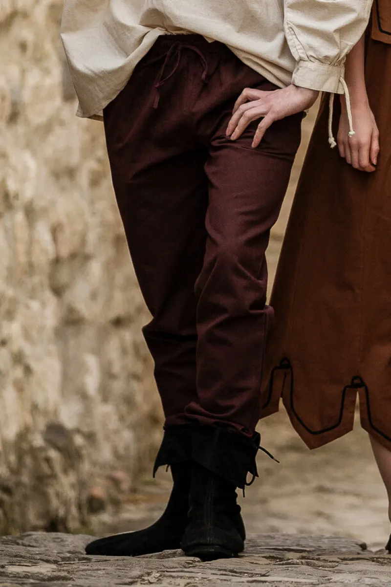 New Leonardo Carbone Mittelalter-Hose mit Gummizug "Veit" Dunkelbraun