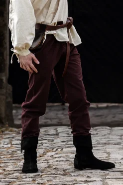New Leonardo Carbone Mittelalter-Hose mit Gummizug "Veit" Dunkelbraun