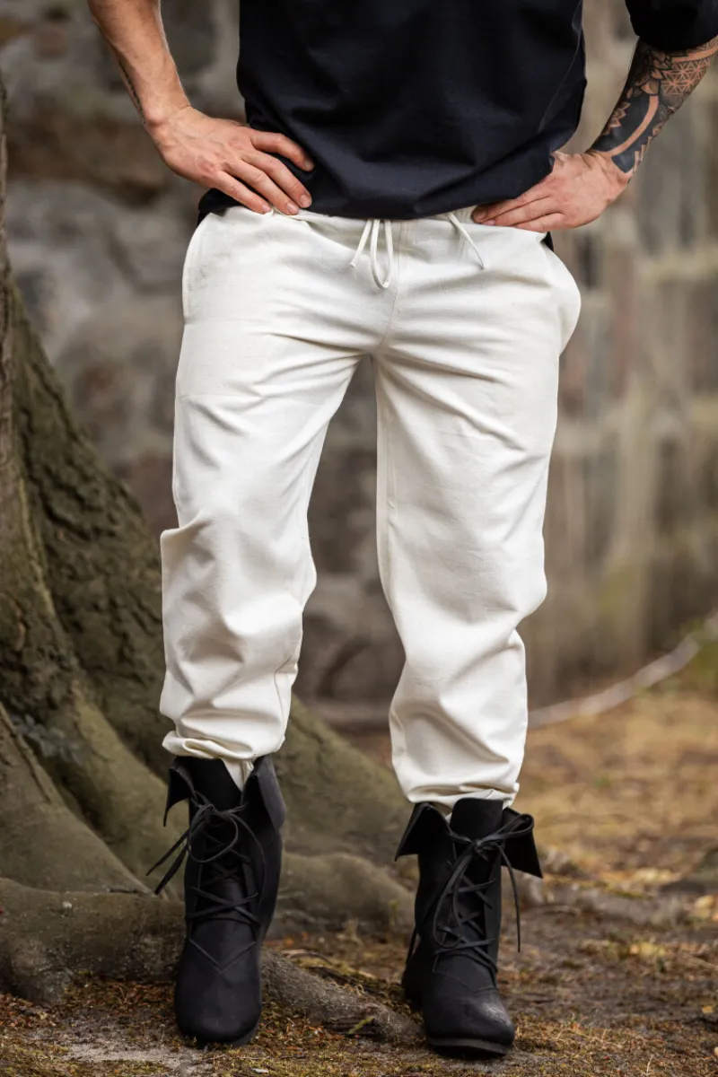 Online Leonardo Carbone Mittelalter-Hose mit Gummizug "Veit" Natur