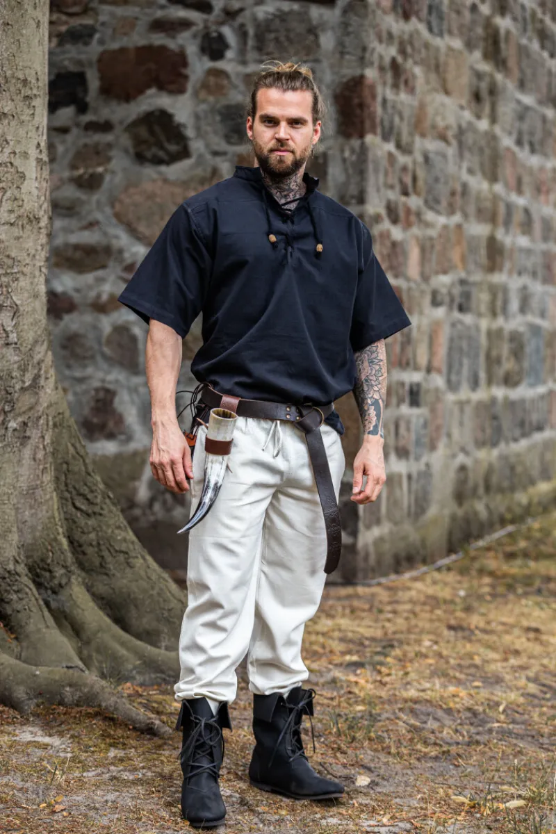 Online Leonardo Carbone Mittelalter-Hose mit Gummizug "Veit" Natur