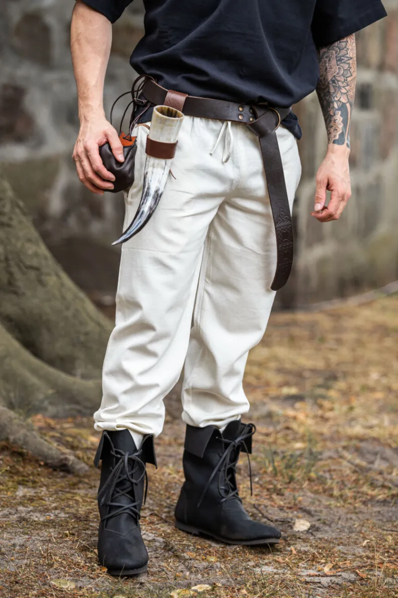 Online Leonardo Carbone Mittelalter-Hose mit Gummizug "Veit" Natur