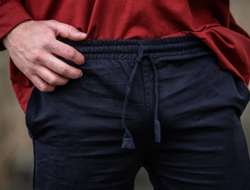 Clearance Leonardo Carbone Mittelalter-Hose mit Gummizug "Veit" Schwarz