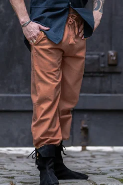 Cheap Leonardo Carbone Mittelalter-Hose mit Gummizug "Veit" Tabakbraun