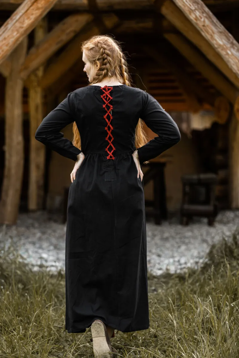 New Leonardo Carbone Mittelalterkleid "Medusa" Schwarz/Rot