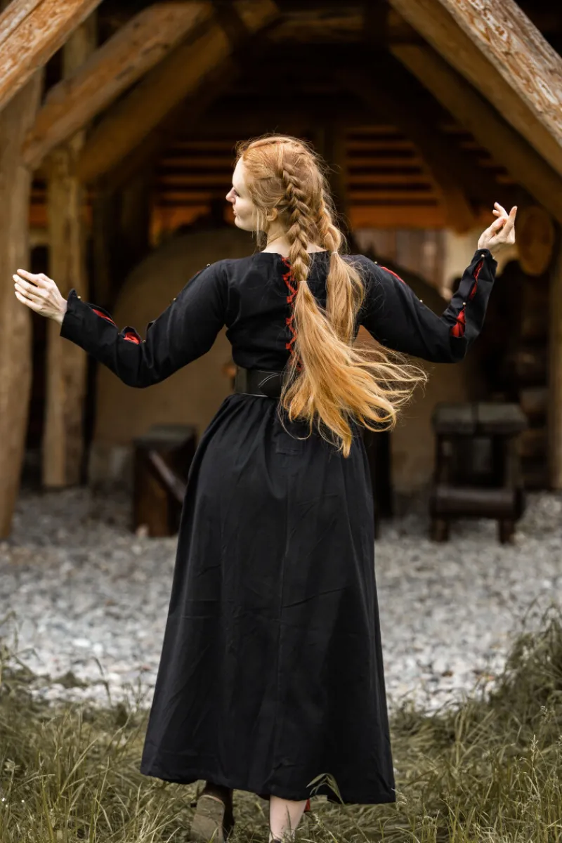 New Leonardo Carbone Mittelalterkleid "Medusa" Schwarz/Rot