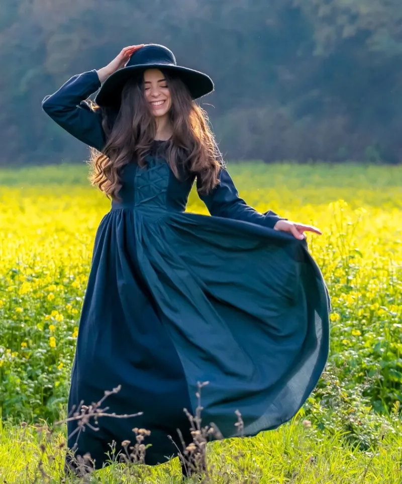Online Leonardo Carbone Mittelalterkleid "Medusa" Schwarz/Blau