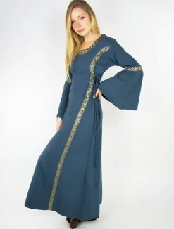 Hot Leonardo Carbone Mittelalterkleid mit Bordüre