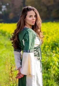 Cheap Leonardo Carbone Mittelalterkleid mit Bordüre
