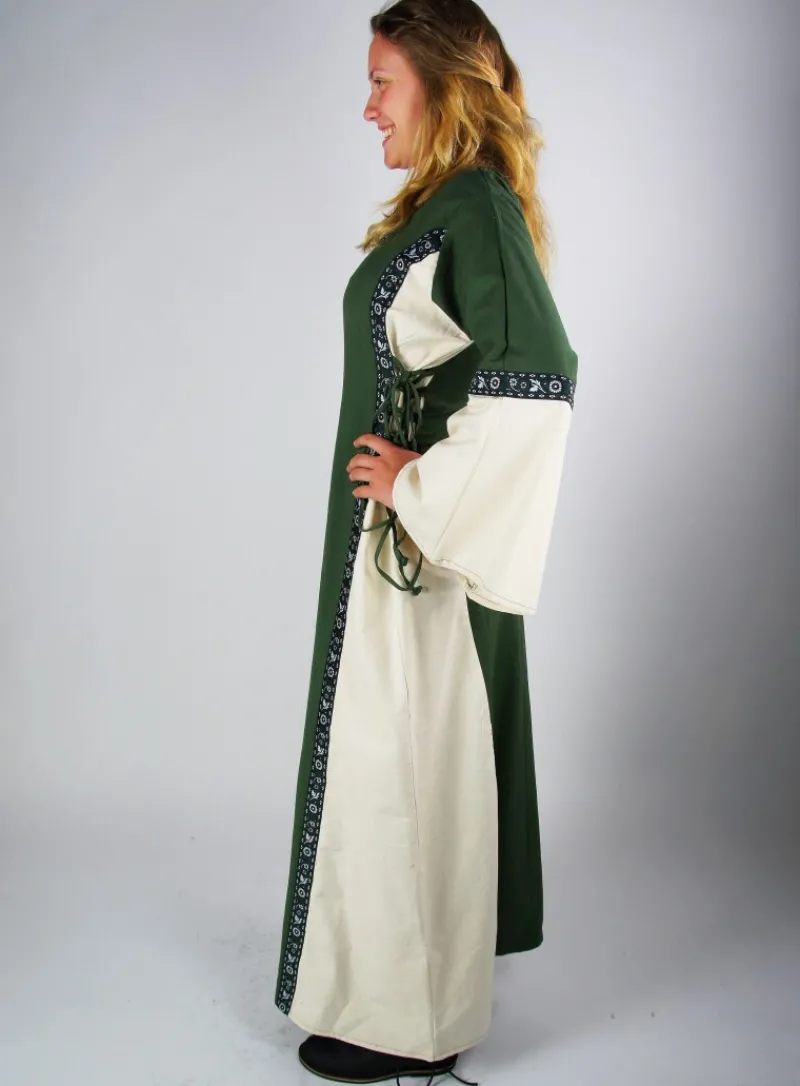 Cheap Leonardo Carbone Mittelalterkleid mit Bordüre "Sophie" Grün/Natur