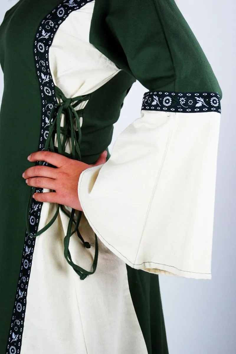 Cheap Leonardo Carbone Mittelalterkleid mit Bordüre "Sophie" Grün/Natur