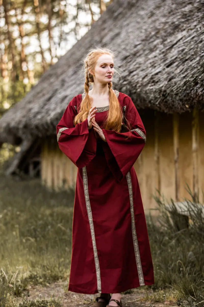 Store Leonardo Carbone Mittelalterkleid mit Bordüre "Sophie" Rot