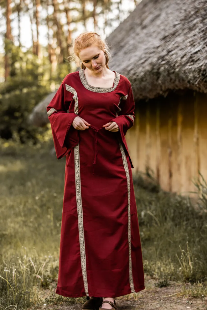 Store Leonardo Carbone Mittelalterkleid mit Bordüre "Sophie" Rot