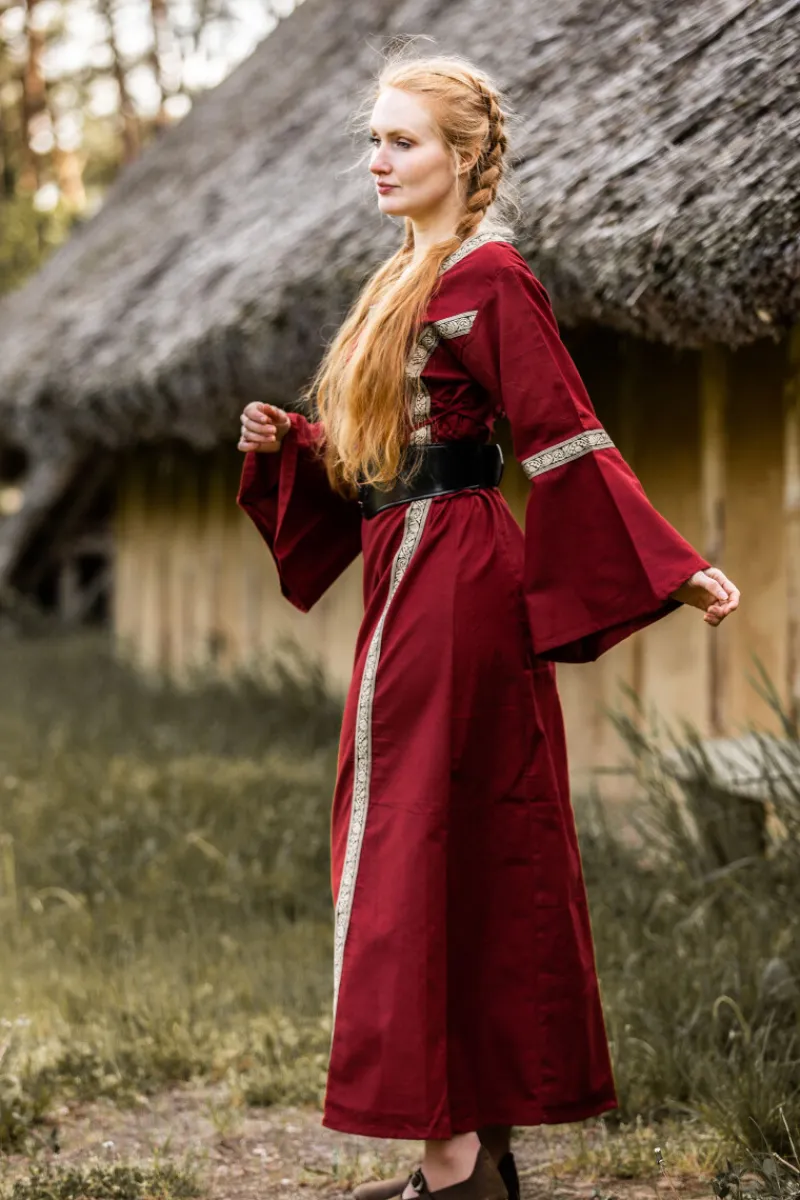 Store Leonardo Carbone Mittelalterkleid mit Bordüre "Sophie" Rot