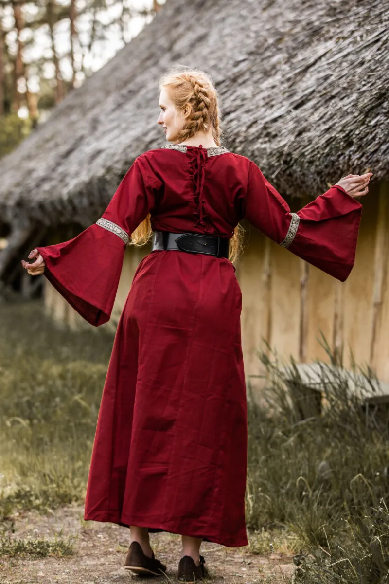 Store Leonardo Carbone Mittelalterkleid mit Bordüre "Sophie" Rot