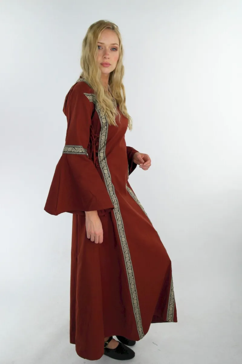 Store Leonardo Carbone Mittelalterkleid mit Bordüre "Sophie" Rot