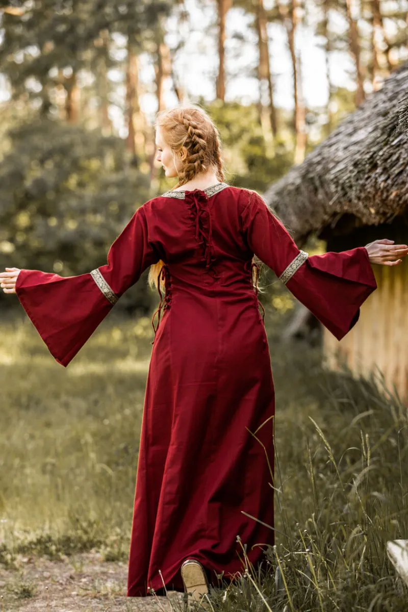 Store Leonardo Carbone Mittelalterkleid mit Bordüre "Sophie" Rot
