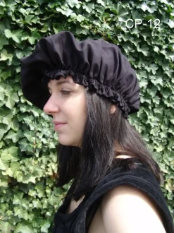 Fashion Leonardo Carbone Mittelalterliche Haube "Celine" Schwarz