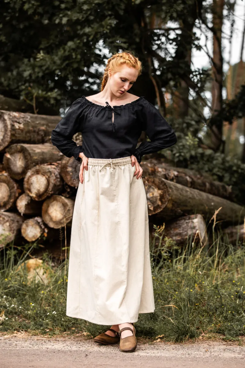 Clearance Leonardo Carbone Mittelalterrock aus schwerer Baumwolle "Smilla" Natur