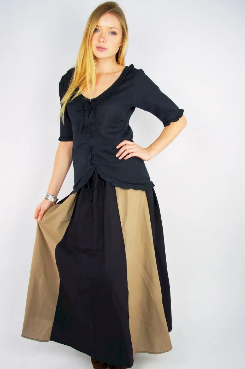 Flash Sale Leonardo Carbone Mittelalterrock "Dana" Hellbraun/Schwarz
