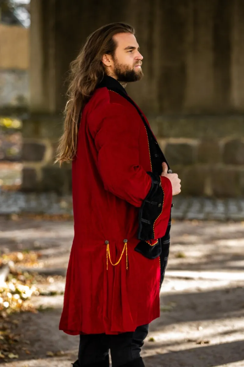 Best Leonardo Carbone Piraten Gehrock "Jack" Rot/Schwarz