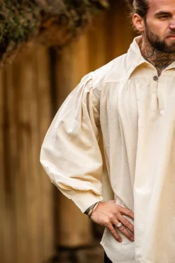 Online Leonardo Carbone Piratenhemd mit Kragen