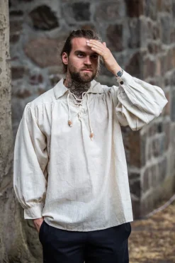 Shop Leonardo Carbone Piraten-Schnürhemd 