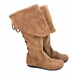 Best Sale Leonardo Carbone Piratenstiefel aus Wildleder "Geoffrey" Braun