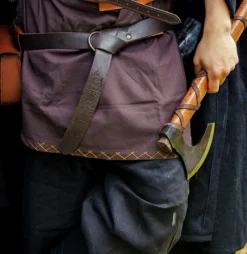 Clearance Leonardo Carbone Ringgürtel aus Leder mit keltischem Muster "Kegan" Dunkelbraun