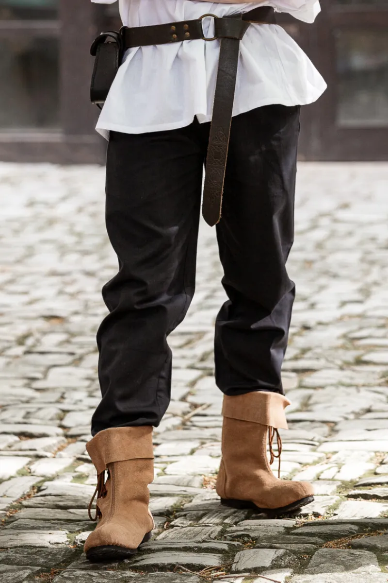 Clearance Leonardo Carbone Ringgürtel aus Leder mit keltischem Muster "Kegan" Dunkelbraun