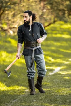 Clearance Leonardo Carbone Ringgürtel aus robustem Leder