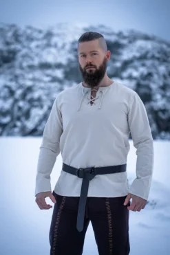 Best Leonardo Carbone Ringgürtel aus robustem Leder "Arion" Schwarz