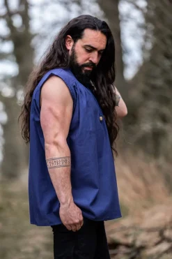 Cheap Leonardo Carbone Ärmelloses Stehkragen-Schnürhemd 