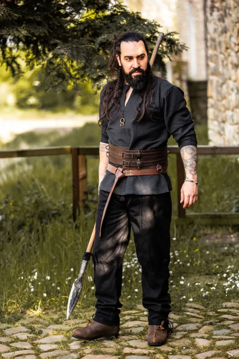 Best Sale Leonardo Carbone Robuster Wikinger-Gürtel "Sif" Dunkelbraun