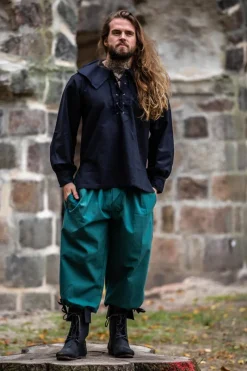 Best Leonardo Carbone Rundkragenhemd "Athos" Schwarz