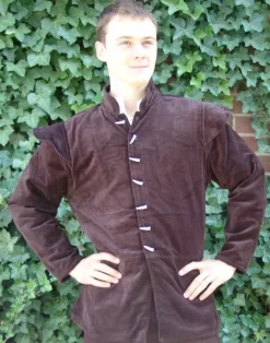 Cheap Leonardo Carbone Samtjacke mit abnehmbaren Ärmeln "Gilbert" Braun