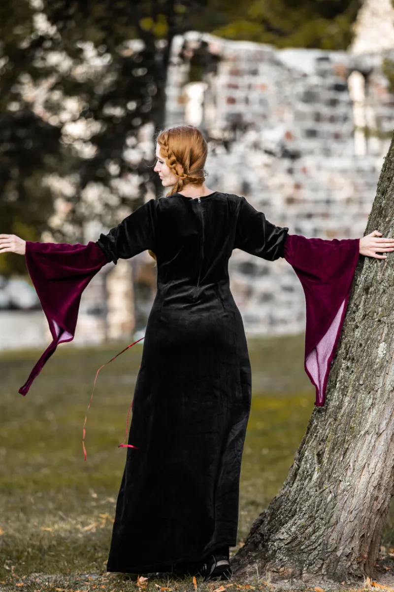 Fashion Leonardo Carbone Samtkleid "Circe" Schwarz/Rot