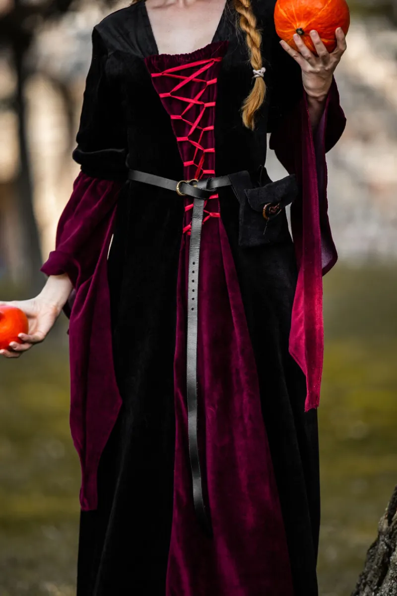 Fashion Leonardo Carbone Samtkleid "Circe" Schwarz/Rot